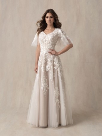 Allure Bridals Style: M676-Marnie #0 default Mocha/Champagne/Ivory thumbnail