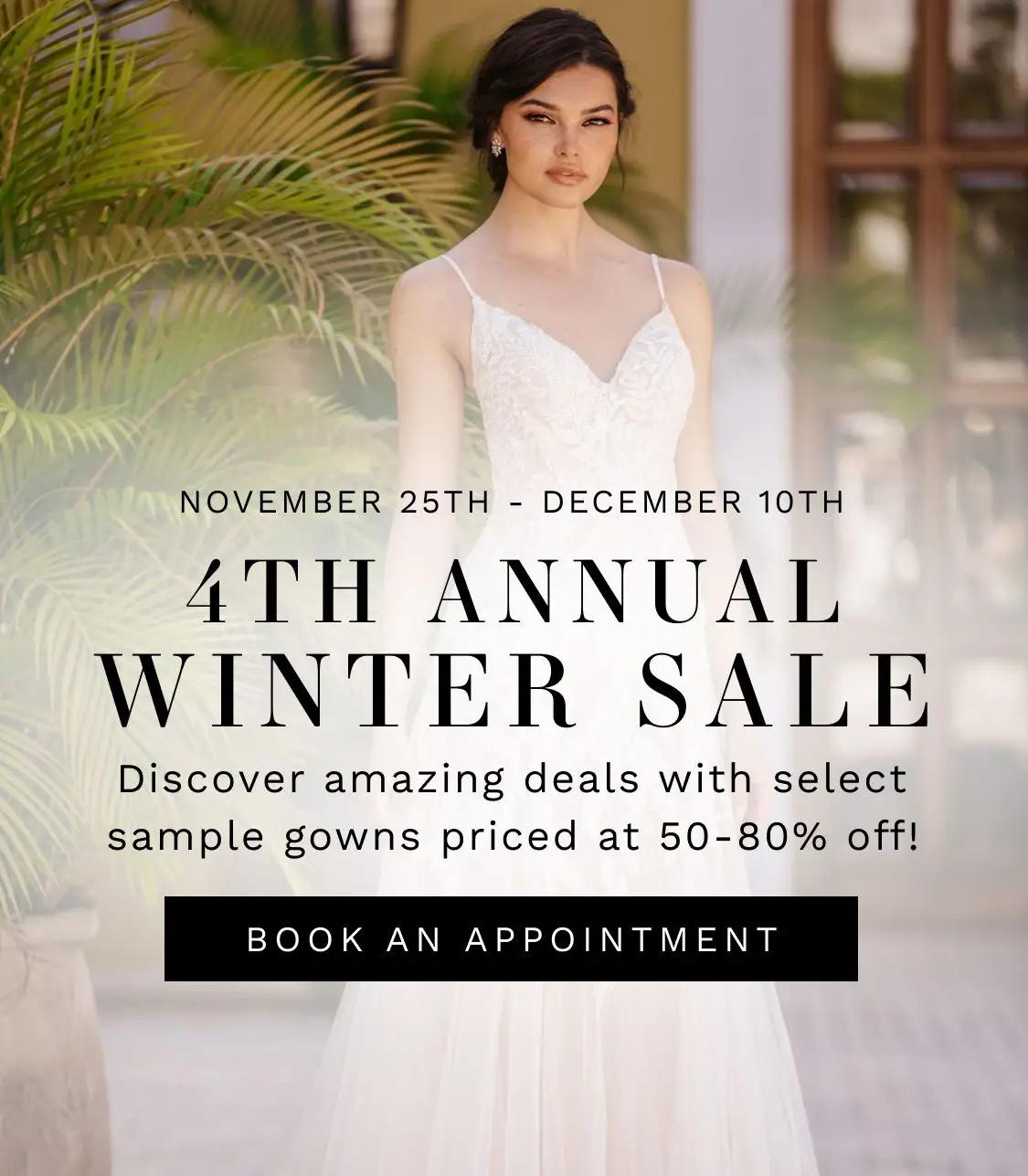 Gowns of Grace 4th Annual Winter Sale event banner mobile