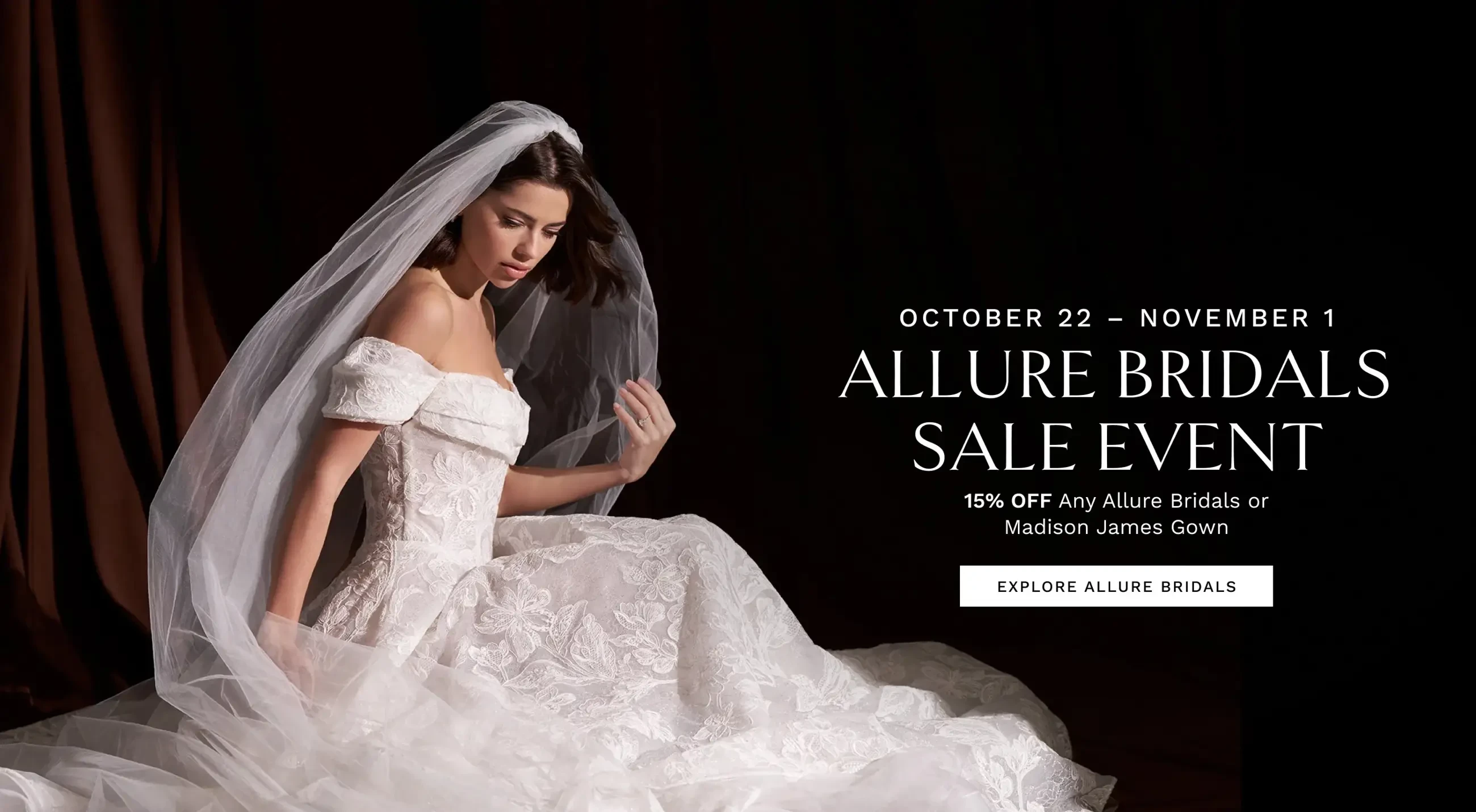 Allure Bridals Sale Event Desktop Banner